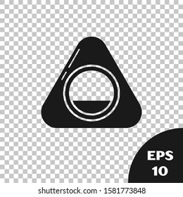 Black Pet bed icon isolated on transparent background.  Vector Illustration