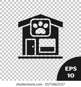 Black Pet grooming icon isolated on transparent background. Pet hair salon. Barber shop for dogs and cats.  Vector