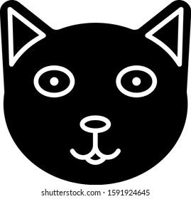 Black Pet icon isolated on white background.  Vector Illustration