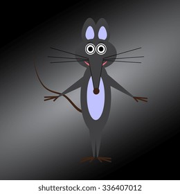 Black Pet mouse flat icon 