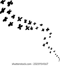 Black Petals or Butterflies Silhouette