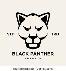 black phanter icon logo design vector illustration template