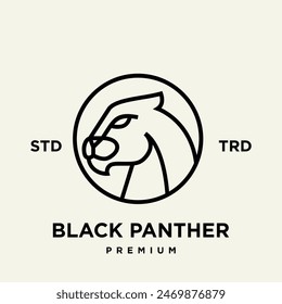 black phanter icon logo design vector illustration template