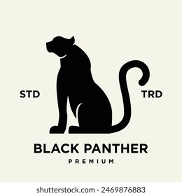 black phanter icon logo design vector illustration template