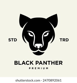black phanter icon logo design vector illustration template