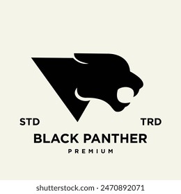 black phanter icon logo design vector illustration template