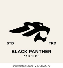 black phanter icon logo design vector illustration template
