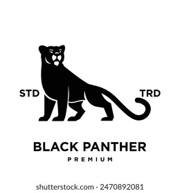 black phanter icon logo design vector illustration template