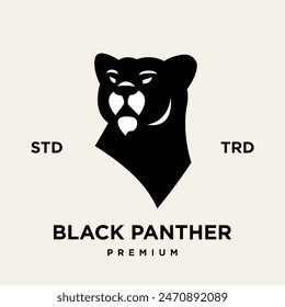 black phanter icon logo design vector illustration template