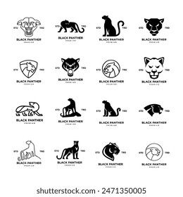 black phanter icon logo design vector illustration template