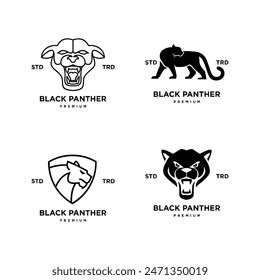 Black Phanter Icon Logo Design Vektorillustration Vorlage