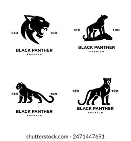 black phanter icon logo design vector illustration template