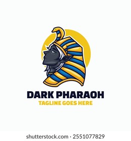 Logotipo de desenho animado Black Pharaoh Mascot