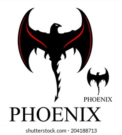 Black Phoenix with the axe Wings