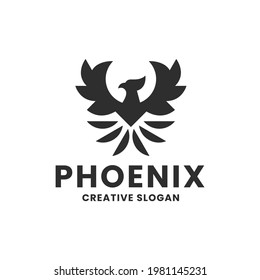 Black Phoenix Simple Modern Logo Template