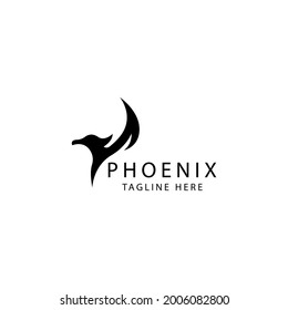 black phoenix vector illustration, great for travel agency logos and icons