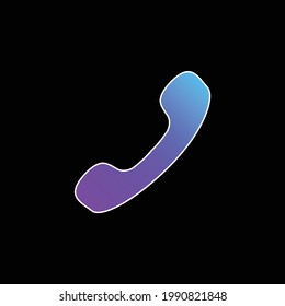 Black Phone Auricular blue gradient vector icon