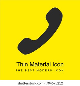 Black phone auricular bright yellow material minimal icon or logo design