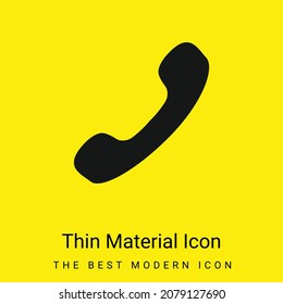 Black Phone Auricular minimal bright yellow material icon