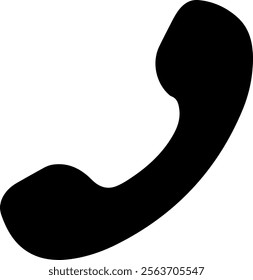 Black Phone call silhouette vector illustration on white background