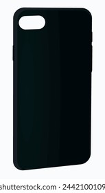 Black  phone case. vector illustration