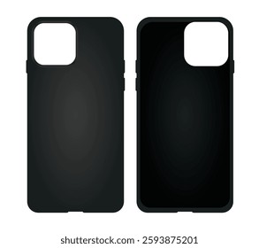 Black  phone case. vector illustration