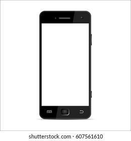 Black phone communication technology device - stock vector