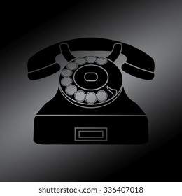 Black phone icon 