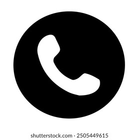 black phone icon for mobile vector