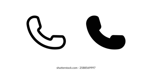 Black phone icon Telephone and Communication Icon,Phone icon set , mobile symbol isolated,ringing,Dial,contact,hotline,connection