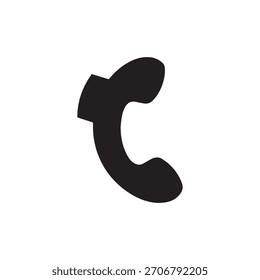  Schwarzes Telefonsymbol .Vektorsymbol einzeln auf weißem Hintergrund.