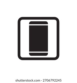 black phone icon. vector icon  isolated on white background