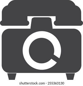black phone on a white background