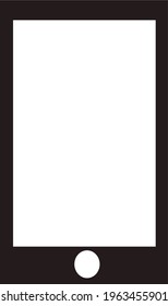 Vector de teléfono negro, celda en fondo blanco