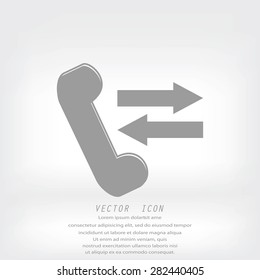 black phone vector icon