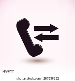 black phone vector icon