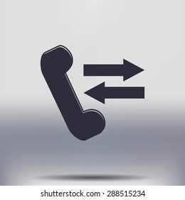 black phone vector icon