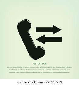 black phone vector icon