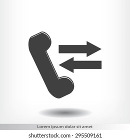 black phone vector icon
