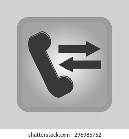 black phone vector icon