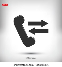 black phone vector icon