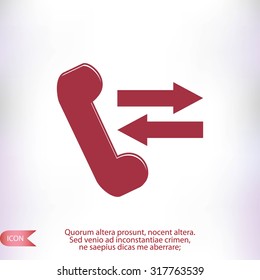 black phone vector icon