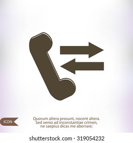 black phone vector icon