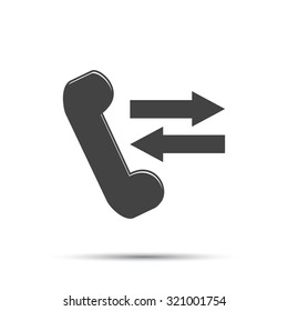 black phone vector icon