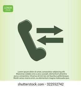 black phone vector icon