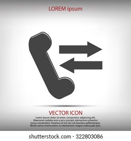 black phone vector icon
