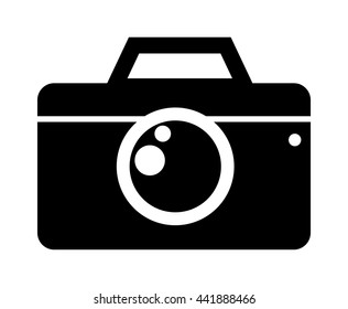 Black photo camera digital film photo camera icon