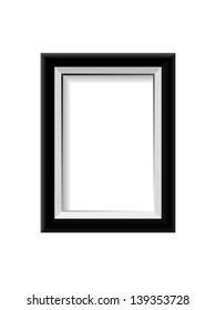 Black photo frame. Vector