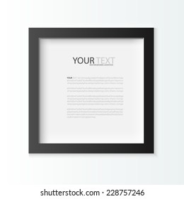 Black photo frames, vector Illustration