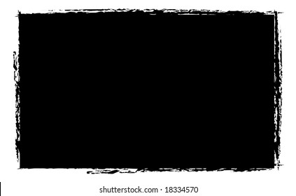 black photo grunge frame in vector